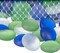 Flat Marbles Vase Filler - 3 Lb (315 pcs) Aqua White Cobalt & Green Glass Pebble Vase - Clear Glass Stones for Vases - Flat Glass Marble for craft and Home décor - Aquarium Glass Marble filler